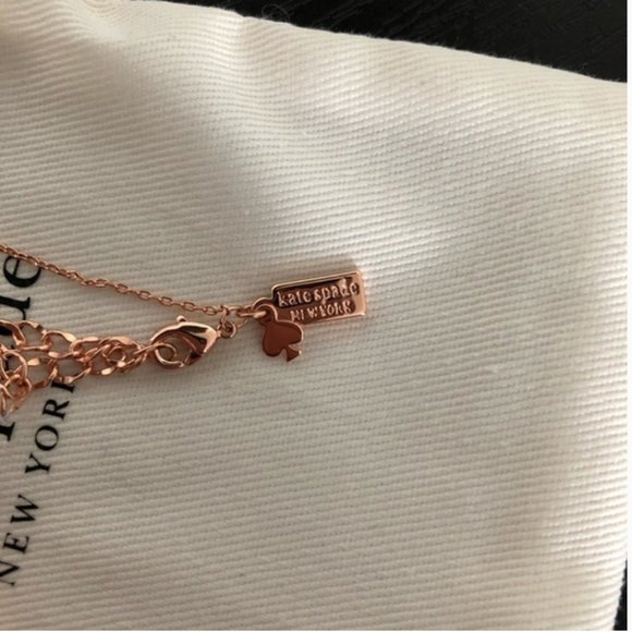 kate spade full circle necklace clear rose gold nw - Picture 8 of 8